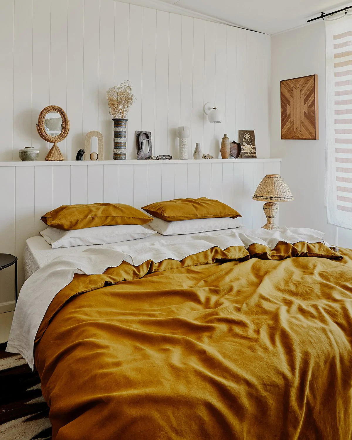 Turmeric Linen Bedding Set