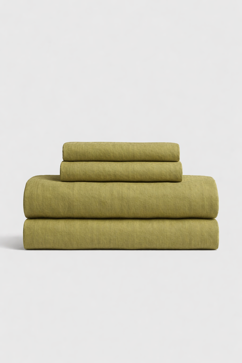 Botanical Green Linen Bedding Set