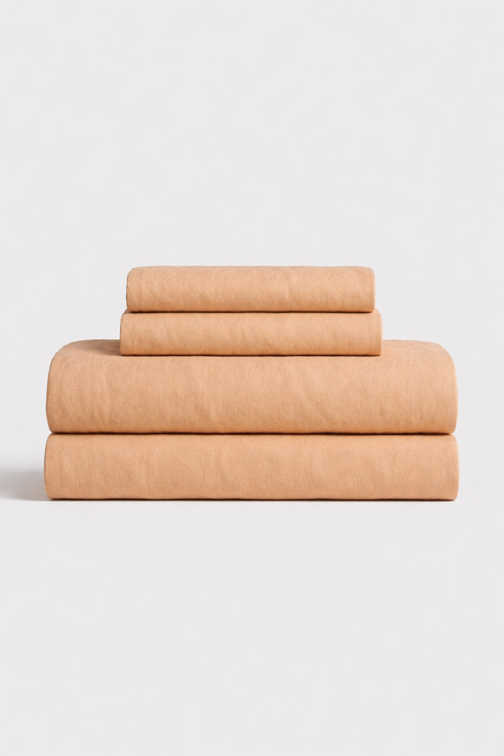 Peach Linen Bedding Set