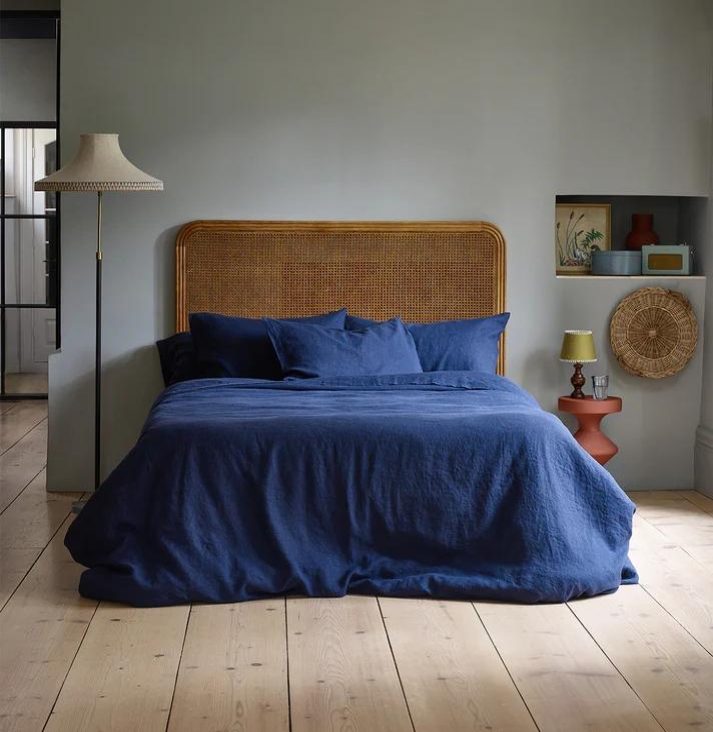 Atlantis blue Linen Bedding Set