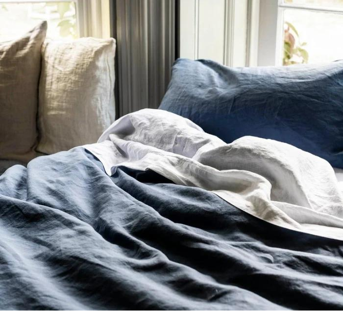 Blueberry Linen Bedding Set
