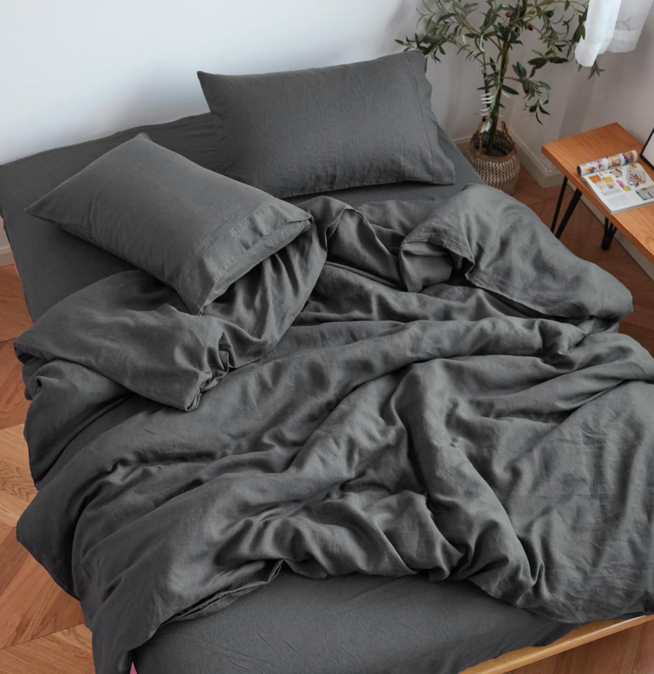 Smoke Linen Bedding Set