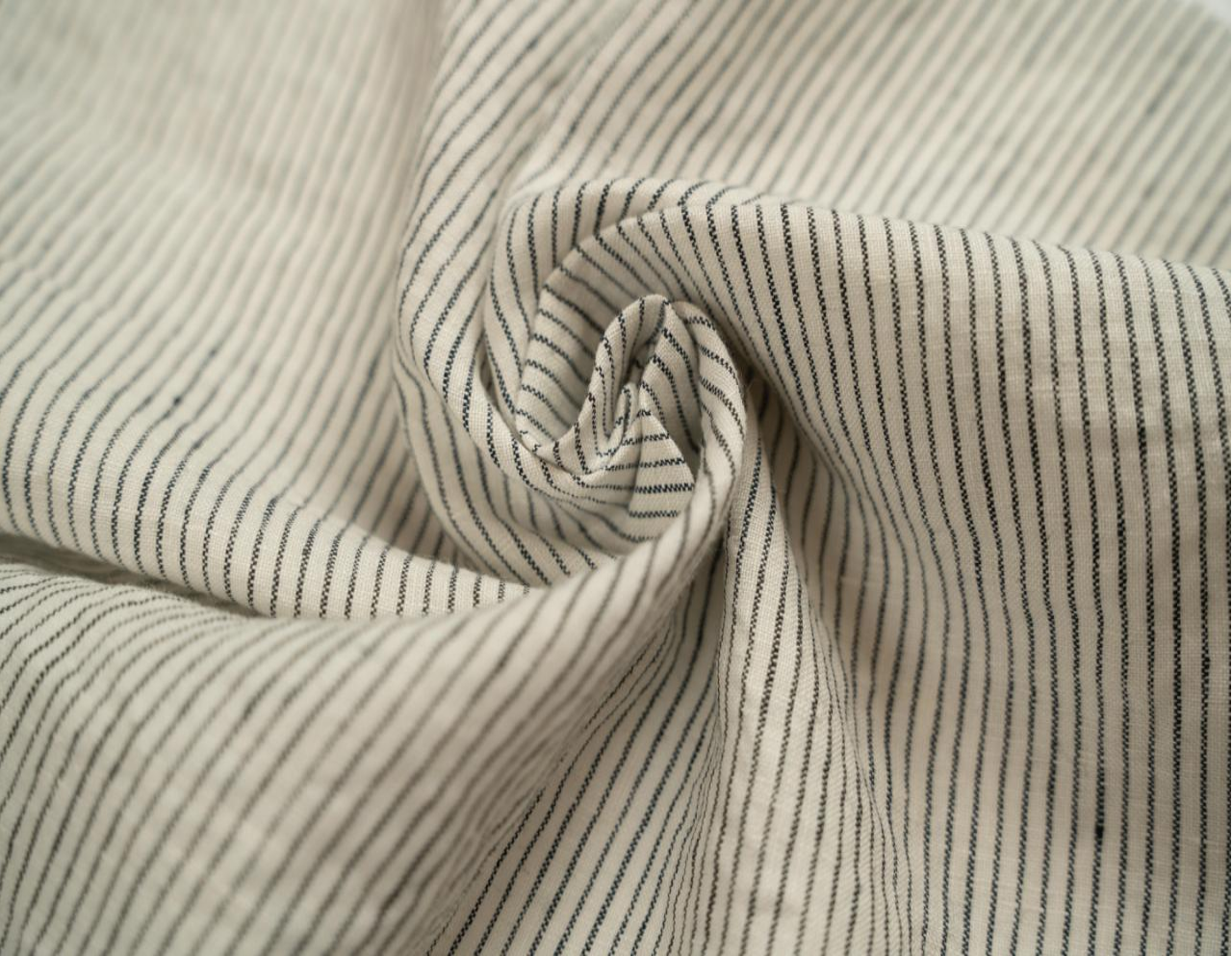 pinstripe Linen Bedding Set